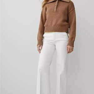 Ann Taylor White Trouser Pants- Curvy Fit 8 petite Brand New!